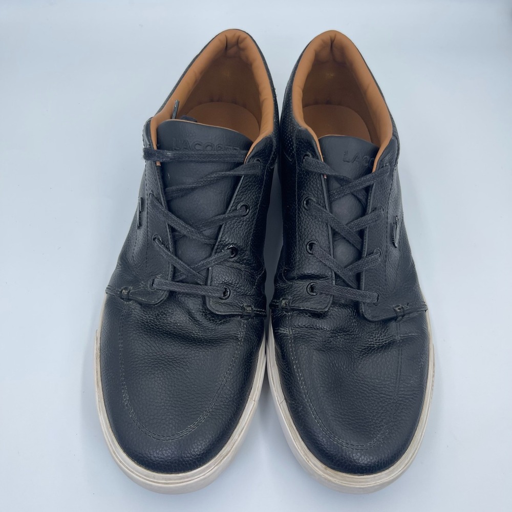 Lacoste Bayliss Vulc PRM Fashion Sneakers Men's Size 13 Black Leather Footwear